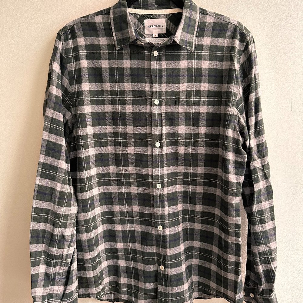 Norse Project Flannel Button Down, Size M